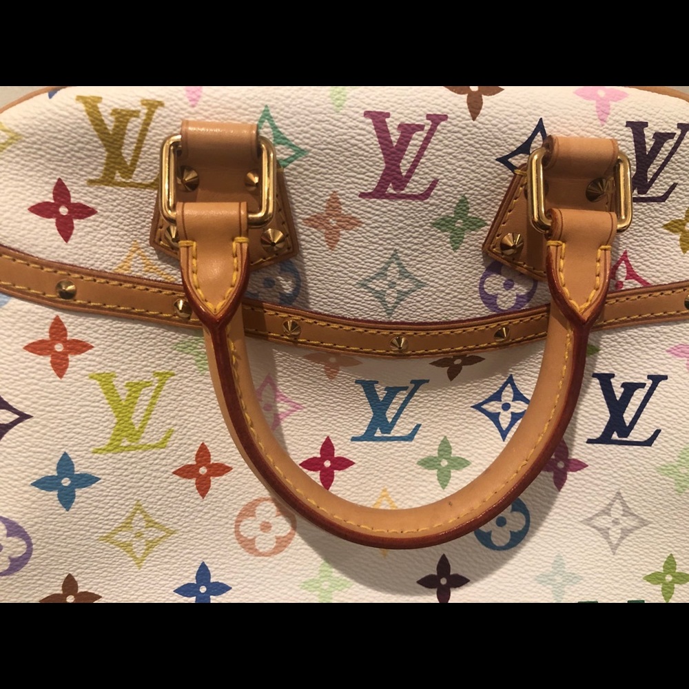 Authentic Louis Vuitton Multicolor Trouville Bag White - Picture 4 of 16